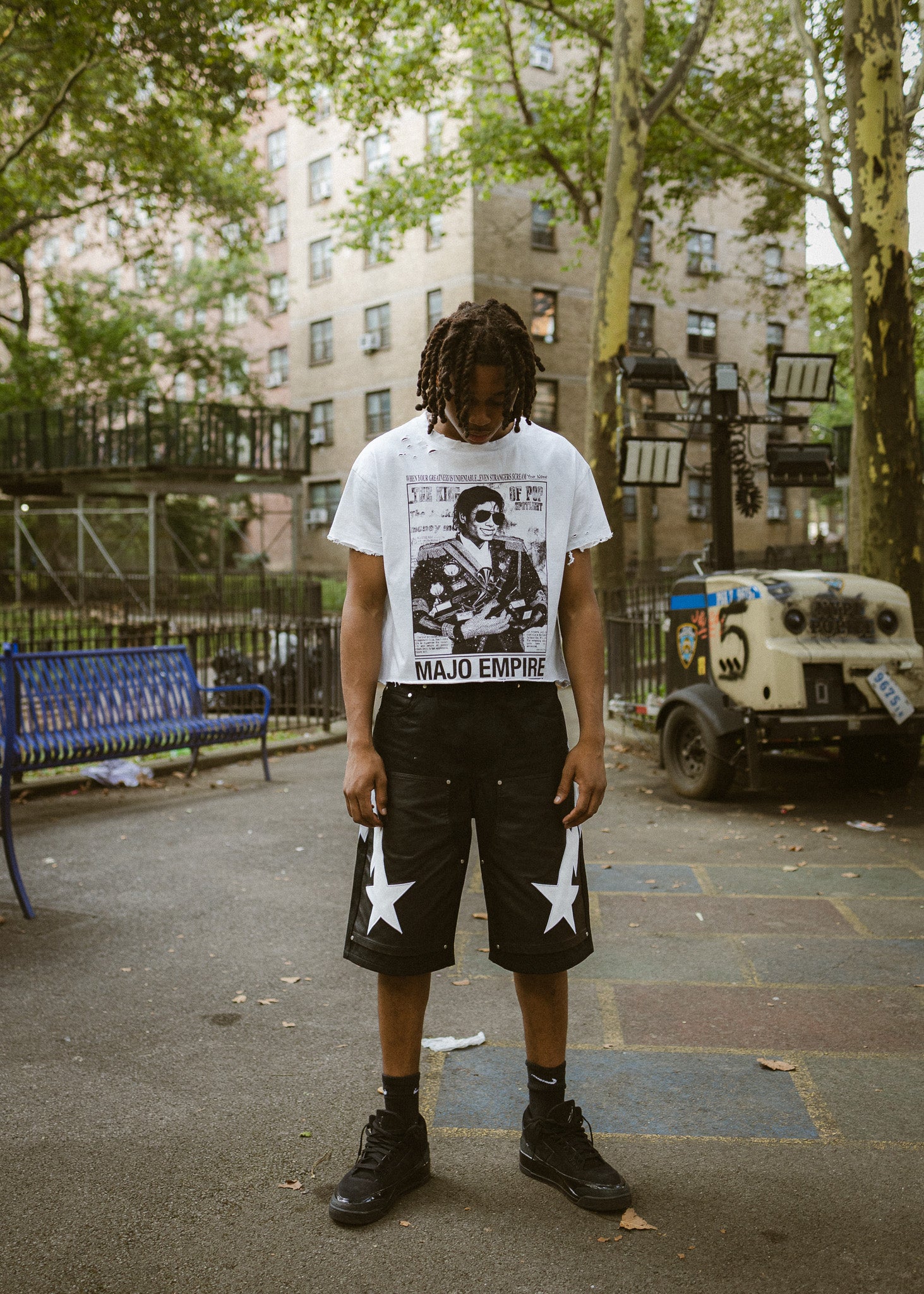 Waxed Carpenter Denim Shorts